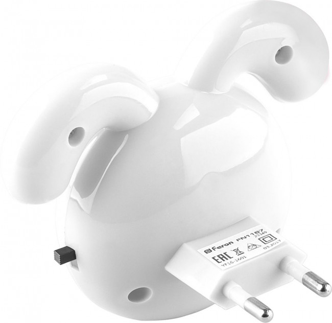 Светильник ночник Feron FN1167 1W 220V, белый, артикул FERON 23348 Светильник ночник Feron FN1167 1W 220V, белый, артикул FERON 23348