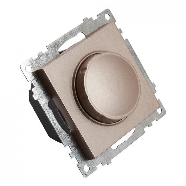 Выключатель диммирующий TRIAC(механизм), STEKKER GLS10-7106-02, 250V, 500W, серия Катрин, шампань, артикул STEKKER 39601