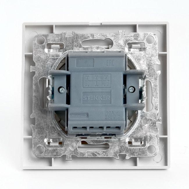 Выключатель 3-клавишный STEKKER  PSW10-9007-01, 250В, 10А, серия Эрна, белый, артикул STEKKER 39922