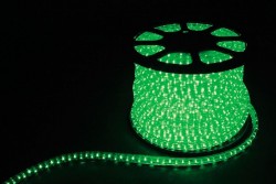Дюралайт (световая нить) со светодиодами, 3W 50м 230V 72LED/м 11х17мм, зеленый, LED-F3W