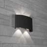 Светодиодный уличный настенный светильник Feron Нью-Йорк DH701 4х1W теплый свет (3000К) черный 48313 