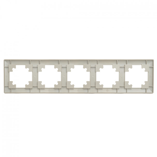 Рамка STEKKER, PFR00-7005-02 5-местная, пластик, серия Катрин, шампань, артикул STEKKER 39806