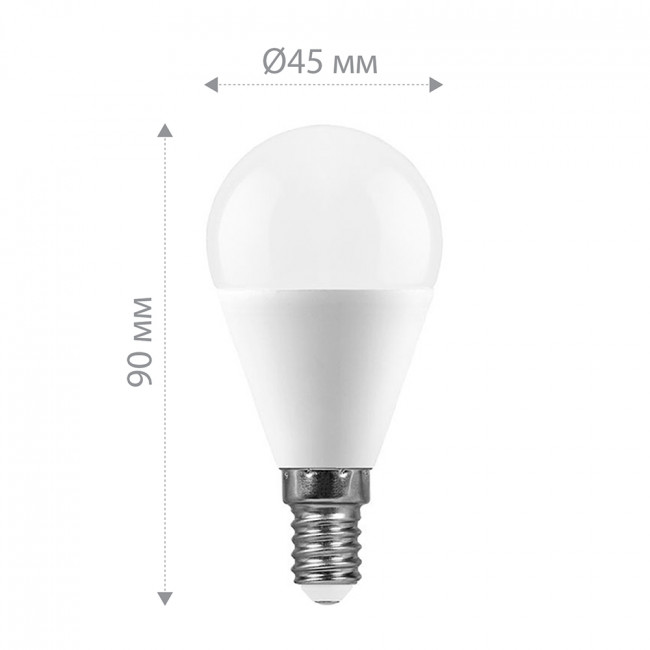 Лампа светодиодная Feron LB-750 Шарик E14 11W 175-265V 4000K, артикул FERON 25947