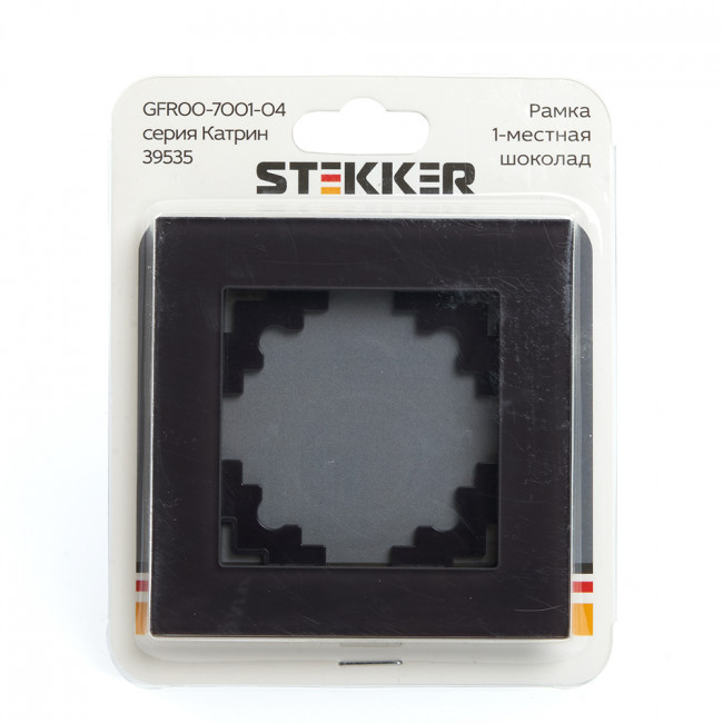 Рамка 1-местная, стекло, STEKKER ,GFR00-7001-04, серия Катрин, шоколад, артикул STEKKER 39535 Рамка 1-местная, стекло, STEKKER ,GFR00-7001-04, серия Катрин, шоколад, артикул STEKKER 39535