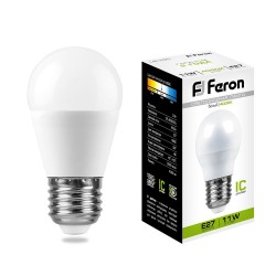 Лампа светодиодная Feron Шар E27 11W дневной свет (4000К) LB-750