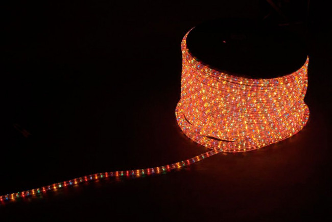 Дюралайт светодиодный Feron LED-F3W 3-х жильный , синий-красный 2,88Вт/м 72LED/м 50м 220V, артикул FERON 26210