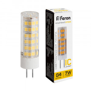 Лампа светодиодная Feron LB-433 G4 7W 175-265V 2700K Лампа светодиодная Feron LB-433 G4 7W 175-265V 2700K