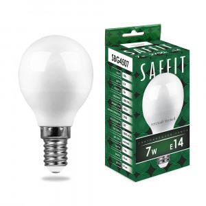 Лампа светодиодная SAFFIT SBG4507 Шарик E14 7W 230V 2700K