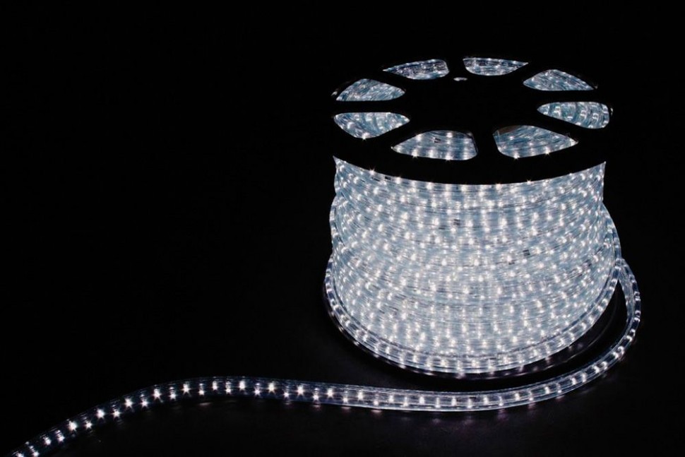 Дюралайт (световая нить) со светодиодами, 4W 50м 230V 108LED/м 11х22мм, белый 7000K, LED-F4W 26107 