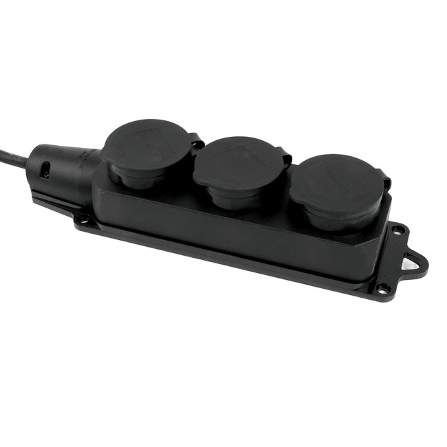 PRF03-31-3-20 Удлинитель 3-местный с/з КГ 3*1,5мм2, IP44, 20м, 16A, серия Professional, артикул STEKKER 50348