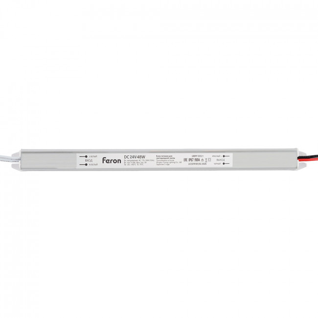 Трансформатор электронный для светодиодной ленты 48W 24V (драйвер), LB011 FERON, артикул FERON 53321