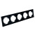 Рамка 5-местная, стекло, STEKKER, GFR00-7005-05,серия Катрин, черный, артикул STEKKER 39641