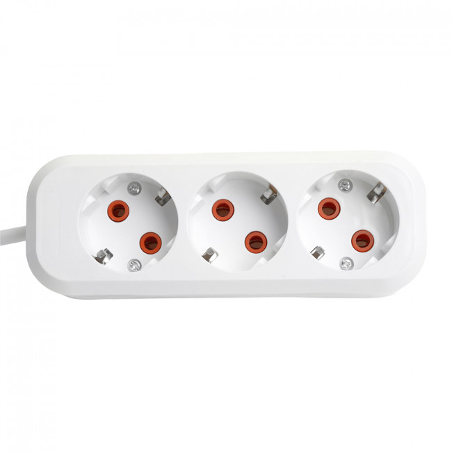 Удлинитель трехместный с/з STEKKER HM06-31-07 3x1мм2, 7м, серия Home, белый, артикул STEKKER 49350 Удлинитель трехместный с/з STEKKER HM06-31-07 3x1мм2, 7м, серия Home, белый, артикул STEKKER 49350