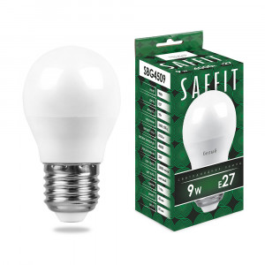 Лампа светодиодная SAFFIT SBG4509 Шарик E27 9W 230V 4000K