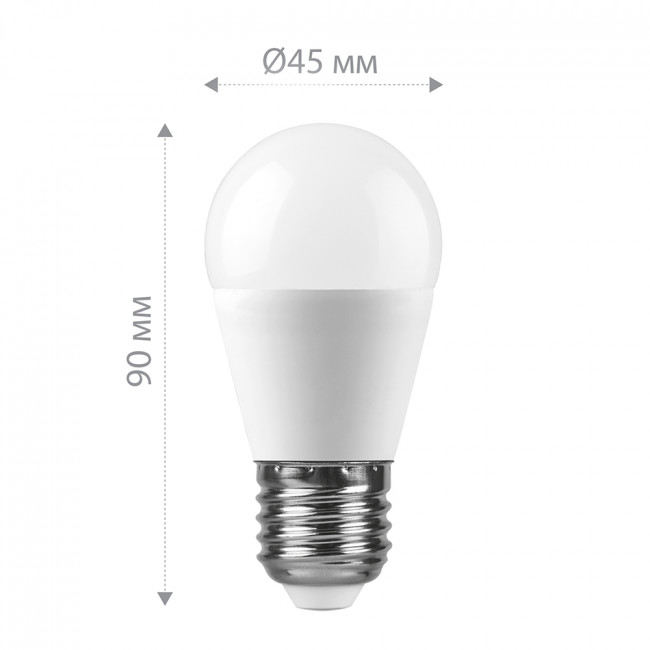 Лампа светодиодная Feron LB-990 Шарик E27 15W 175-265V 4000K, артикул FERON 52077