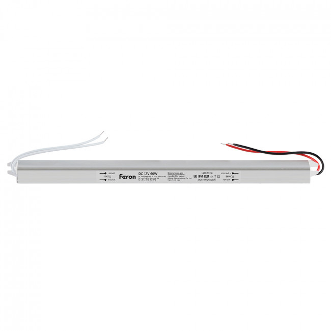 Трансформатор электронный для светодиодной ленты 60W 12V  IP67 (драйвер), LB011 FERON, артикул FERON 53316