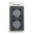 Рамка 2-местная, стекло, STEKKER, GFR00-7002-06,  серия Катрин, графит, артикул STEKKER 39540