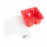Коробка монтажная STEKKER для сплошных стен с крышкой 92х92х45мм, красный EBX30-01-1-20-92 (GE41001) 49004 