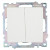 Переключатель 2-клавишный (механизм), STEKKER GLS10-7107-01 , 250V, 10А, серия Катрин, белый, артикул STEKKER 49166