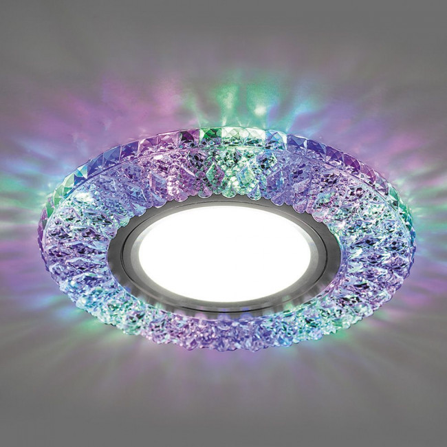Светильник встраиваемый с разноцветной LED подсветкой Feron CD940 потолочный MR16 G5.3 прозрачный, артикул FERON 32541