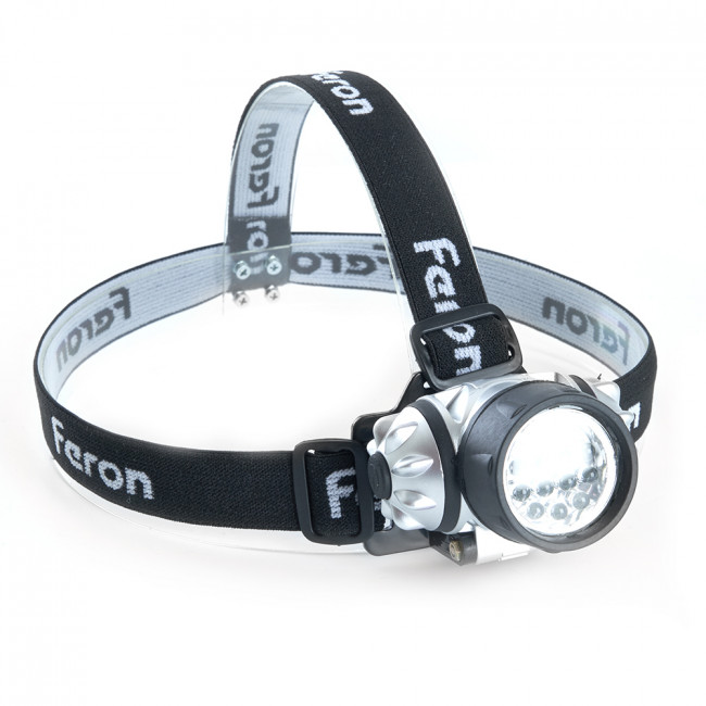 Фонарь налобный FERON TH2303 на батарейках 3*AAA, 1W 7LEDs IP44 пластик, артикул FERON 41707