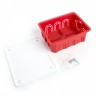 Коробка монтажная STEKKER для сплошных стен с крышкой 120х92х45мм, красный EBX30-01-1-20-120 (GE41008) 49005 