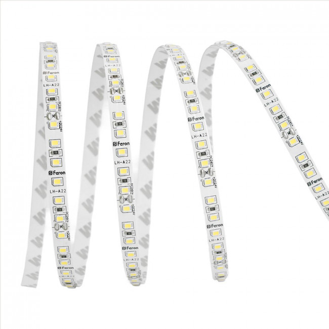 Светодиодная LED лента Feron LS501, 120SMD(2835)/м 11Вт/м 24V 30000*8*1.22мм 6000К 30м IP20, артикул FERON 53088