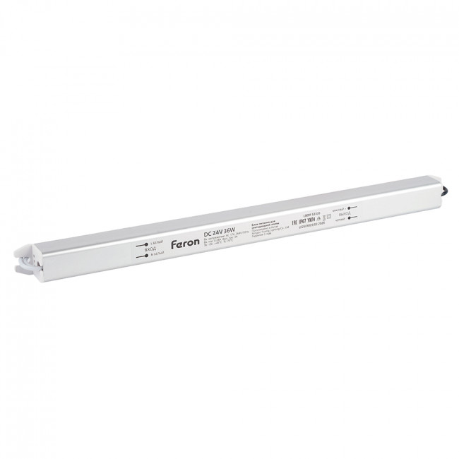 Трансформатор электронный для светодиодной ленты 36W 24V IP67 (драйвер), LB011 FERON, артикул FERON 53320 Трансформатор электронный для светодиодной ленты 36W 24V IP67 (драйвер), LB011 FERON, артикул FERON 53320