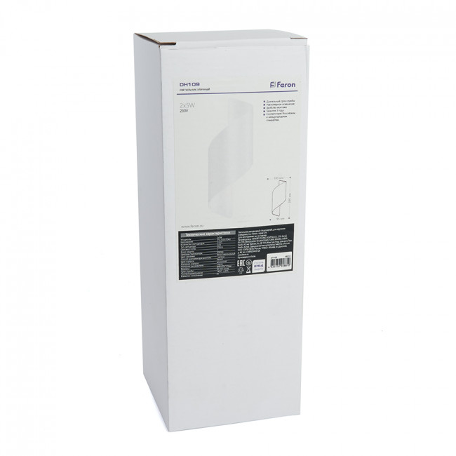 Светильник уличный светодиодный Feron DH109, 2*5W, 5200Lm, 4000K, белый, артикул FERON 48312