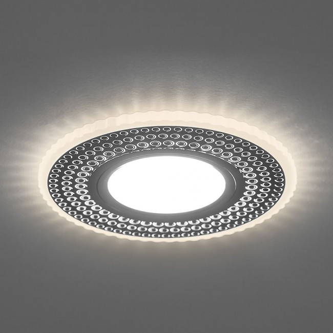 Светильник встраиваемый с белой LED подсветкой Feron CD957 потолочный MR16 G5.3 белый матовый, хром, артикул FERON 32568