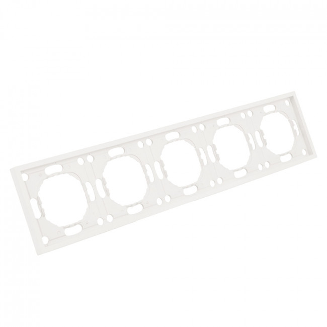 Рамка STEKKER, PFR00-5005-01 5-местная, серия Эмили, белый фарфор, soft touch, артикул STEKKER 49888 Рамка STEKKER, PFR00-5005-01 5-местная, серия Эмили, белый фарфор, soft touch, артикул STEKKER 49888
