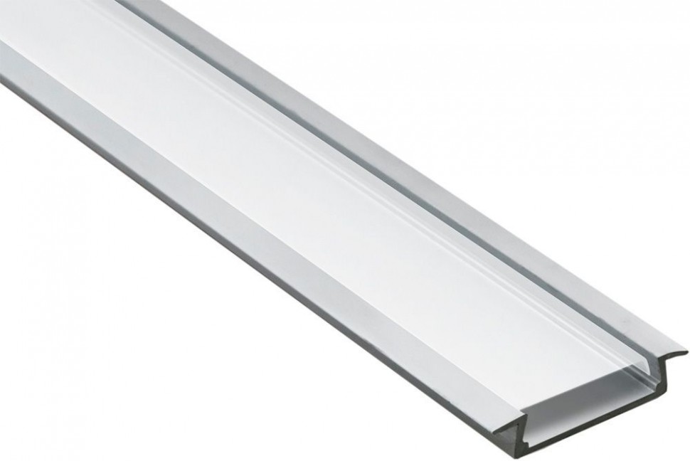 Алюминиевый профиль для светодиодной ленты "встраиваемый" широкий  , серебро, CAB252