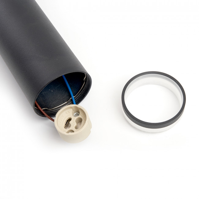 Светильник потолочный Feron ML1708 Barrel LUNA на подвесе  MR16 35W 230V, черный 55*200, артикул FERON 48082