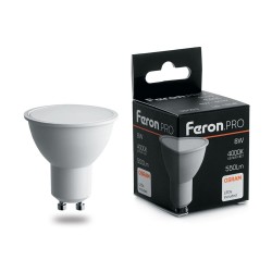 Лампа светодиодная Feron.PRO LB-1608 MR16 G5.3 8W теплый свет (2700К) OSRAM LED