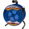 Удлинитель на металлической катушке Stekker PRF02-41-50, 50м, 4 гнезда с/з 3*2,5, синий, серия Professional 39297 