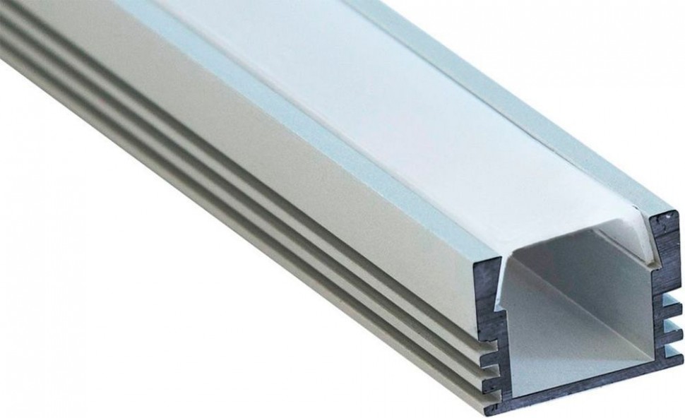 Алюминиевый профиль для светодиодной ленты "накладной", серебро, CAB261 10266 