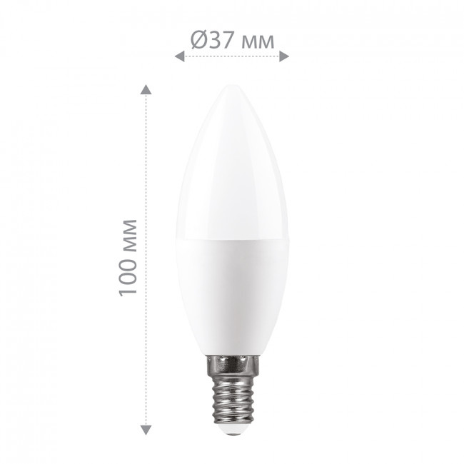 Лампа светодиодная Feron LB-570 Свеча E14 9W 175-265V 4000K, артикул FERON 25799