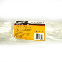 Набор термоусадочных трубок STEKKER HST-840-100TR усадка 2:1, 100см, прозрачный, 50шт