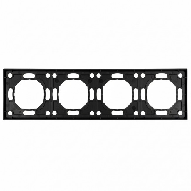 Рамка STEKKER, PFR00-5004-05 4-местная, серия Эмили, черный уголь, soft touch, артикул STEKKER 49861