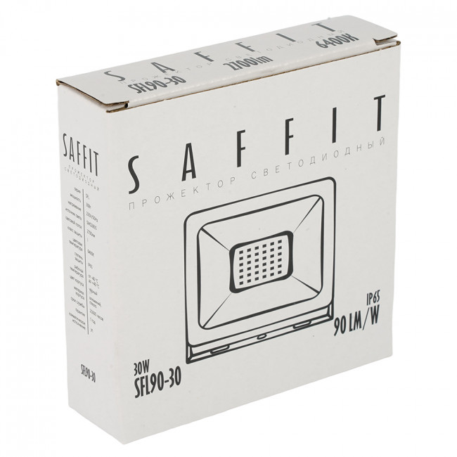 Светодиодный прожектор SAFFIT SFL90-30 IP65 30W 6400K, артикул SAFFIT 55065 Светодиодный прожектор SAFFIT SFL90-30 IP65 30W 6400K, артикул SAFFIT 55065