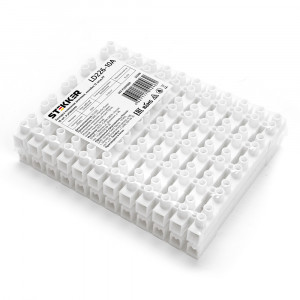 LD226-10A Зажим винтовой изолированный 450В, 10А, 12 пар, полипропилен