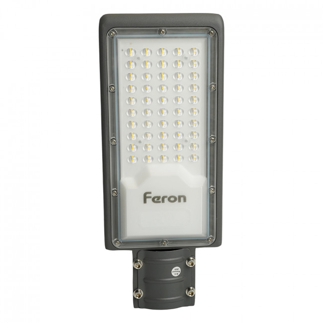 Светодиодный уличный консольный светильник Feron SP3031 30W 6400K 230V, серый, артикул FERON 32576 Светодиодный уличный консольный светильник Feron SP3031 30W 6400K 230V, серый, артикул FERON 32576