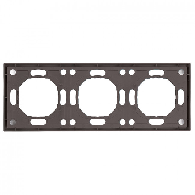Рамка STEKKER, PFR00-5003-09 3-местная, серия Эмили, антрацит, soft touch, артикул STEKKER 49938