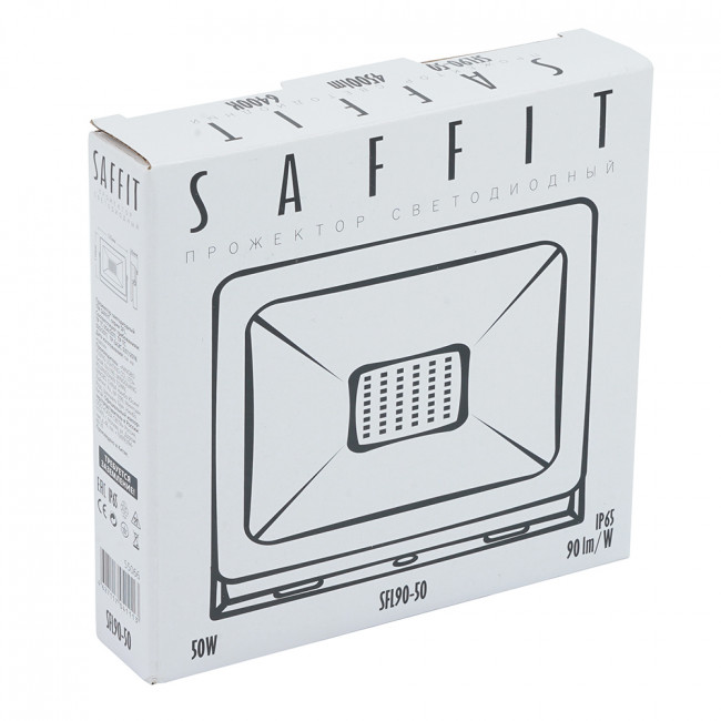 Светодиодный прожектор SAFFIT SFL90-50 IP65 50W 6400K черный, артикул SAFFIT 55066