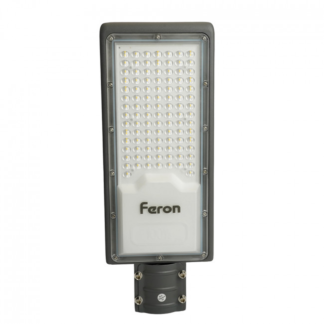 Светодиодный уличный консольный светильник Feron SP3033 100W 6400K 230V, серый, артикул FERON 32578 Светодиодный уличный консольный светильник Feron SP3033 100W 6400K 230V, серый, артикул FERON 32578