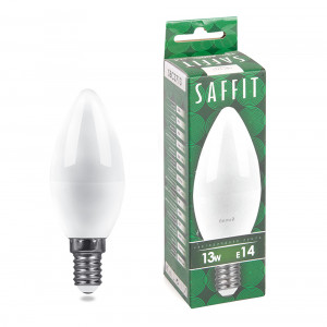 Лампа светодиодная SAFFIT SBC3713 Свеча E14 13W 230V 4000K Лампа светодиодная SAFFIT SBC3713 Свеча E14 13W 230V 4000K
