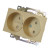 GLS10-7113-08 Розетка 2-местная с защитной шторкой (механизм) б/з, 250В, 10А, серия Катрин, золото, артикул STEKKER 49225 GLS10-7113-08 Розетка 2-местная с защитной шторкой (механизм) б/з, 250В, 10А, серия Катрин, золото, артикул STEKKER 49225