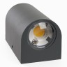 Светильник уличный светодиодный Feron DH053 Бостон на стену 2х5W теплый свет (3000K) серый 48481 