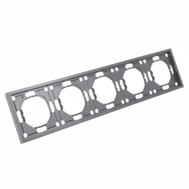 Рамка STEKKER, PFR00-5005-10 5-местная, серия Эмили, платиново-серый, soft touch, артикул STEKKER 49966