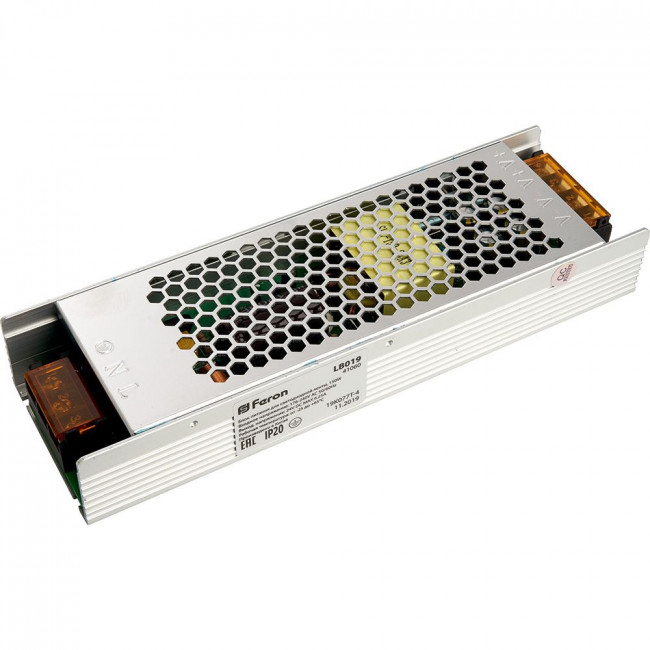 Трансформатор электронный для светодиодной ленты 150W 24V (драйвер), LB019, артикул FERON 41060 Трансформатор электронный для светодиодной ленты 150W 24V (драйвер), LB019, артикул FERON 41060